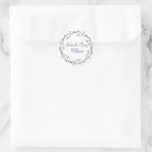 Sticker Rond Mariage de lavande en blanc (Sac)