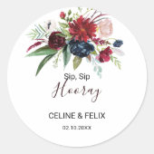Sticker Rond Mariage de l'heure de l'heure de la Sip Sip de la  (Devant)