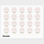 Sticker Rond Mariage de l'heure de Sip Sip rose pâle (Feuille)
