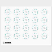 Sticker Rond Mariage de logo circulaire Feuille de palme tropic (Feuille)