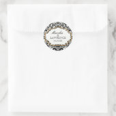 Sticker Rond Mariage de lunettes dorées vieilles et démontées (Sac)