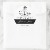 Sticker Rond Mariage de lustre mignon Favoriser Merci (Sac)