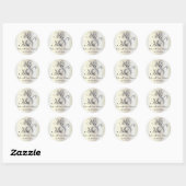 Sticker Rond Mariage de M. & Mme. | Personnaliser (Feuille)