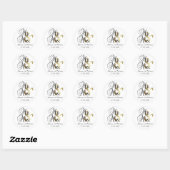 Sticker Rond Mariage de M. & Mme. | Personnaliser (Feuille)