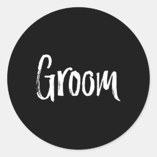 Sticker Rond Mariage De Mariée Et Couple De Chambre
