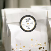 Sticker Rond Mariage de Merci de disques  de disques de vinyle 