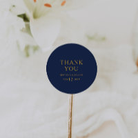 Mariage de Merci en or bleu marine classique