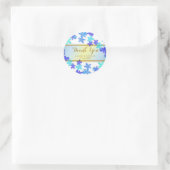Sticker Rond Mariage de Merci floral (Sac)