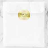 Sticker Rond Mariage de Merci rayé pour l'or propre (Sac)