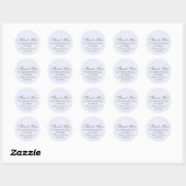 Sticker Rond Mariage de Merci simple Lavender (Feuille)
