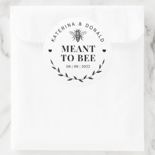 Sticker Rond Mariage de miel d'abeille