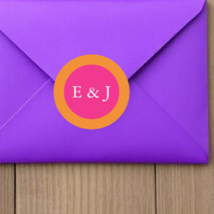 Sticker Rond Mariage de mixage et de correspondance minimaliste