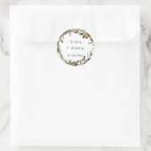 Sticker Rond Mariage de Noël Wreath (Sac)
