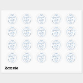 Sticker Rond Mariage de noms de plaisir Date Favoriser l'envelo (Feuille)