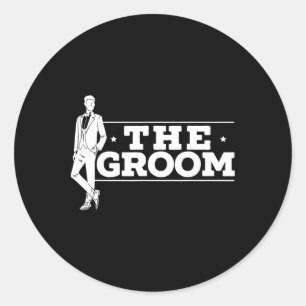 Sticker Rond Mariage de nuit Groom Fiancee Stag Partie