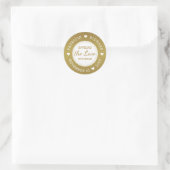 Sticker Rond Mariage de Parties scintillant d'or de Sanitizer d (Sac)