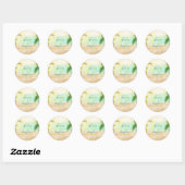 Sticker Rond Mariage de plage (Feuille)