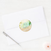 Sticker Rond Mariage de plage (Enveloppe)