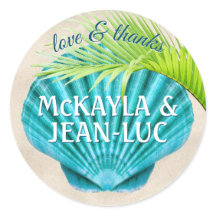 Mariage de plage Favoriser l'amour et merci Shell 