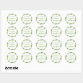 Sticker Rond Mariage de plage Feuille de palme tropical (Feuille)