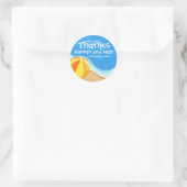 Sticker Rond Mariage de plage Mariage personnalisé Favoriser le (Sac)