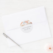 Sticker Rond Mariage de plumes d'aquarelle (Enveloppe)