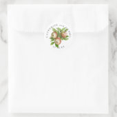 Sticker Rond mariage de pommes aquarelles (Sac)