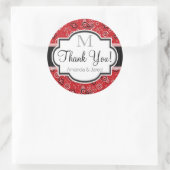 Sticker Rond Mariage de Red Country Paisley (Sac)