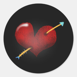 Sticker Rond Mariage de Red Heart