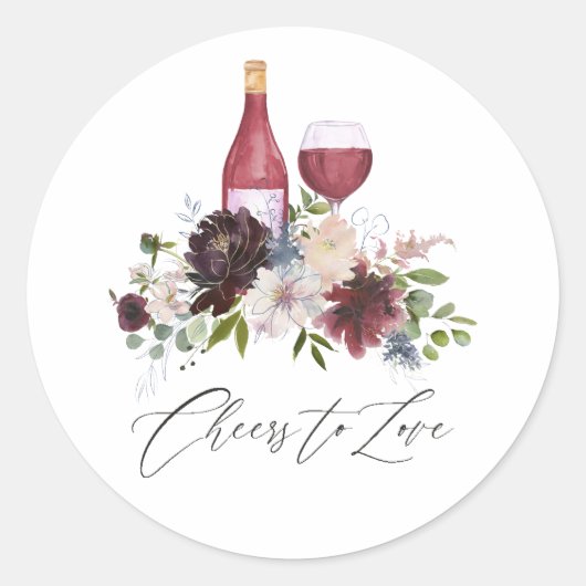 Sticker Rond Mariage de Rêve avec dégustation de vins de Bourgo (Devant)