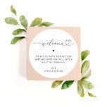 Sticker Rond Mariage De Script Coeur Bienvenue Hôtel Boîte De S<br><div class="desc">Bienvenue à vos invités avec soin avec ces élégants autocollants,  avec script coeur romantique et texte modifiable. Customisez-le facilement en utilisant les options "personnaliser" et "modifier à l'aide de l'outil de conception".</div>