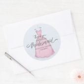 Sticker Rond Mariage de servante d'accueil Cadeaux mariée perso (Enveloppe)