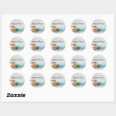 Sticker Rond Mariage de Starfish Beach (Feuille)