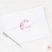 Sticker Rond Mariage de style Pink Letterpress (Enveloppe)