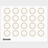 Sticker Rond Mariage de tampon d'annulation (Feuille)