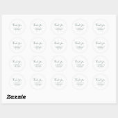 Sticker Rond Mariage de texte vert Emerald simple (Feuille)