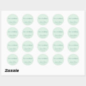 Sticker Rond Mariage de tons bleus (Feuille)