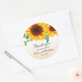 Sticker Rond Mariage de tournesol aquarelle (Enveloppe)