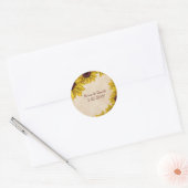 Sticker Rond Mariage de tournesol rustique (Enveloppe)