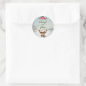 Sticker Rond Mariage de vacances au Lodge Envelope Seal (Sac)