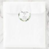 Sticker Rond Mariage de verdure botanique (Sac)