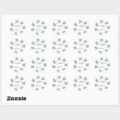 Sticker Rond Mariage de verdure botanique d'Eucalyptus (Feuille)
