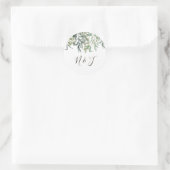 Sticker Rond Mariage de verdure fleurie Eucalyptus (Sac)