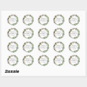 Sticker Rond Mariage de verdure Pinecone Wreath (Feuille)
