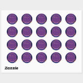 Sticker Rond mariage de vibe côtière pourpre (Feuille)