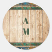 Sticker Rond Mariage de vignoble chic moderne (Devant)