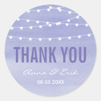 Sticker Rond Mariage de voyants de chaîne aquarelle