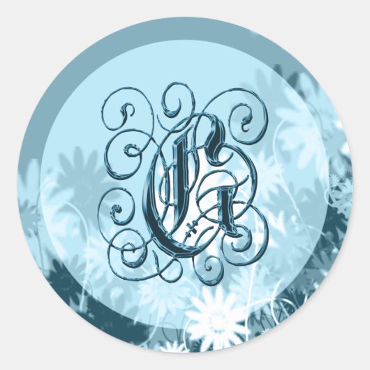 Sticker Rond Mariage de Wedgewood Monogram G Seal (Devant)