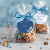 Sticker Rond Mariage Delft Bleu Blanc Chinoiserie Floral