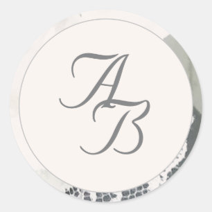 Sticker Rond Mariage Dentelle Champagne-Rose